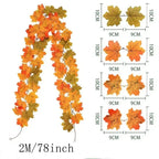EMESA HOME 200CM Artificial Maple Leaf Garland Vine for Autumn Decor