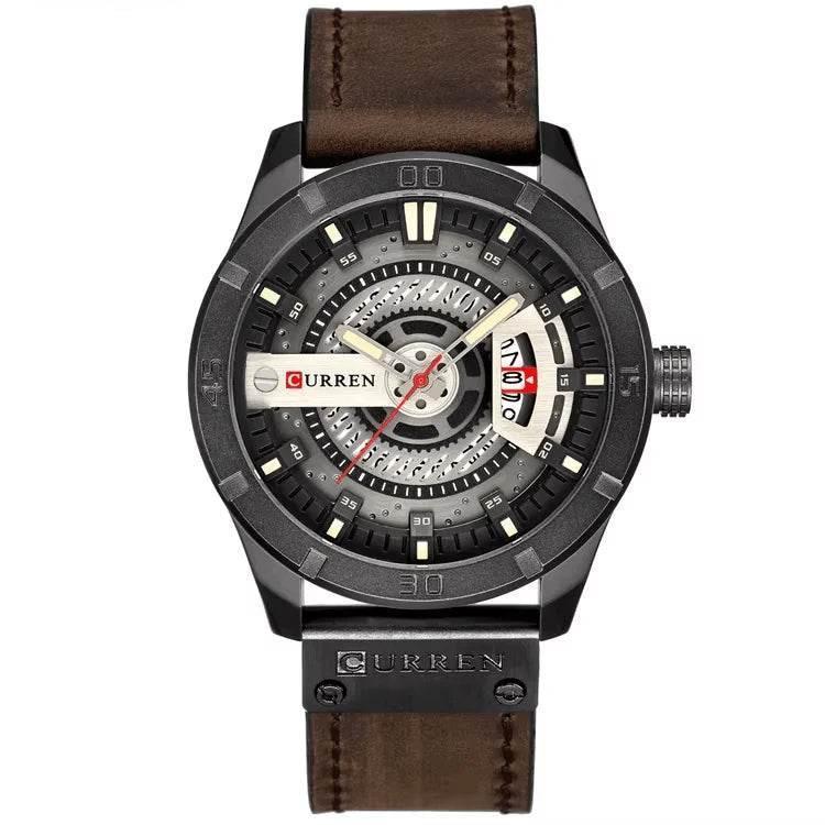 EMESA HOME Luxury Watch Brand - CURREN Men Military Sports Watches, Men's Quartz Date Clock, Casual Leather Wrist Watch - EMESA HOME™