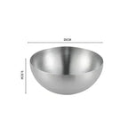 EMESA HOME Golden Stainless Steel Fruit & Salad Bowl – Large Capacity Korean-Style Food Container for Rice, Noodles, Soup & Kitchen Use - EMESA HOME™