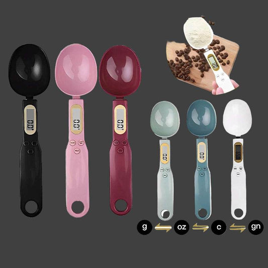 EMESA HOME LCD Digital Spoon Scale – 500g/0.1g Precision Measuring Tool for Food, Milk, Coffee, Baking, Dieting, Pet Feeding, and Kitchen Use