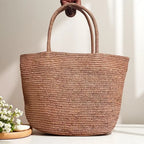 EMESA HOME 2026 Women’s Raffia Woven Tote Bag – Large Capacity Summer Shoulder Bag for Beach, Travel & Vacation