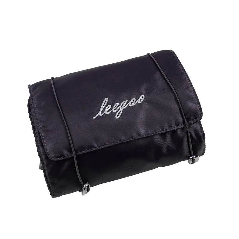 EMESA HOME 4-in-1 Makeup Bag for Women – Large-Capacity Folding Detachable Nylon Mesh Travel Cosmetic & Toiletry Organizer black