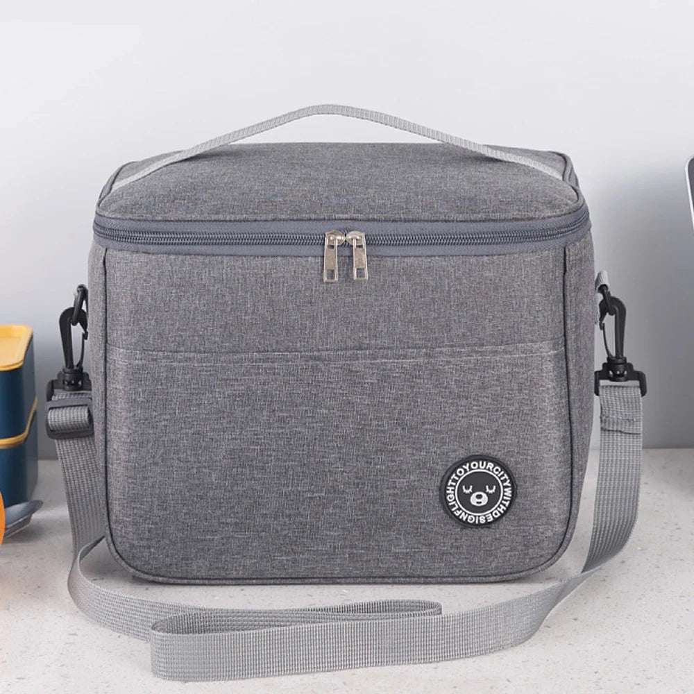 EMESA HOME Portable Lunch Bag, Waterproof Thermal Box, Insulated Office Cooler with Shoulder Strap