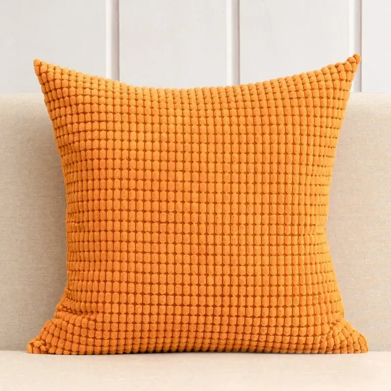 EMESA HOME Soft Corduroy Corn Grain Decorative Cushion Cover for Sofa, Bedroom & Living Room