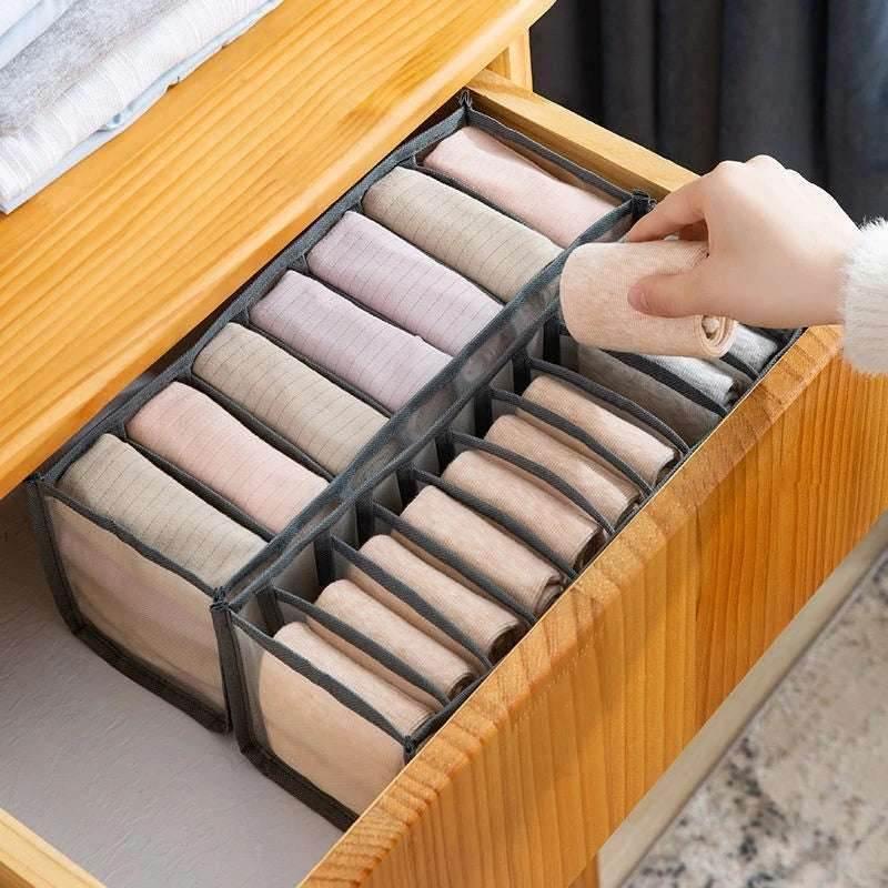 EMESA HOME Organizer for Panties, Socks, Bras, and Jeans - Foldable Wardrobe Storage Divider Box for Underwear and Clothes - EMESA HOME™