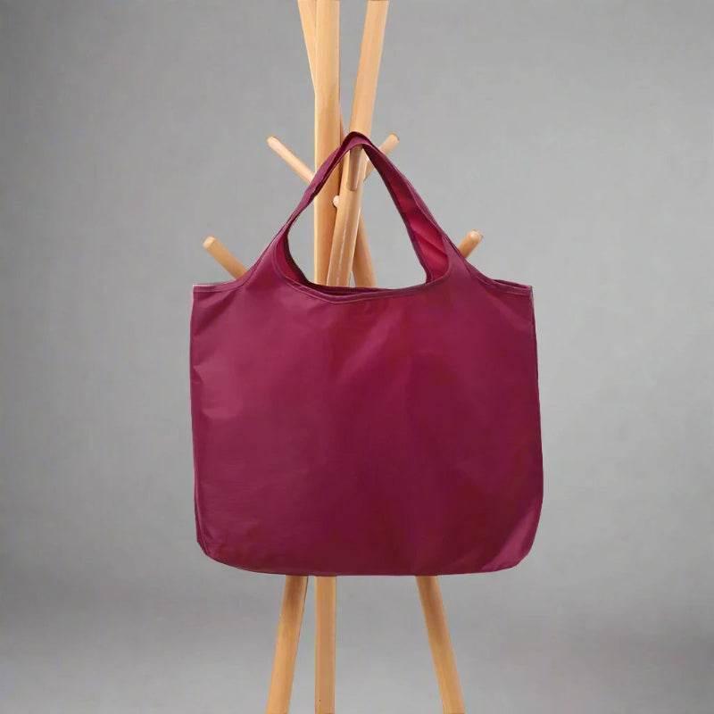 EMESA HOME BIG Eco-Friendly Folding Shopping Bag Reusable Portable Shoulder Handbag for Travel Grocery simple solid color grocery bag - EMESA HOME™