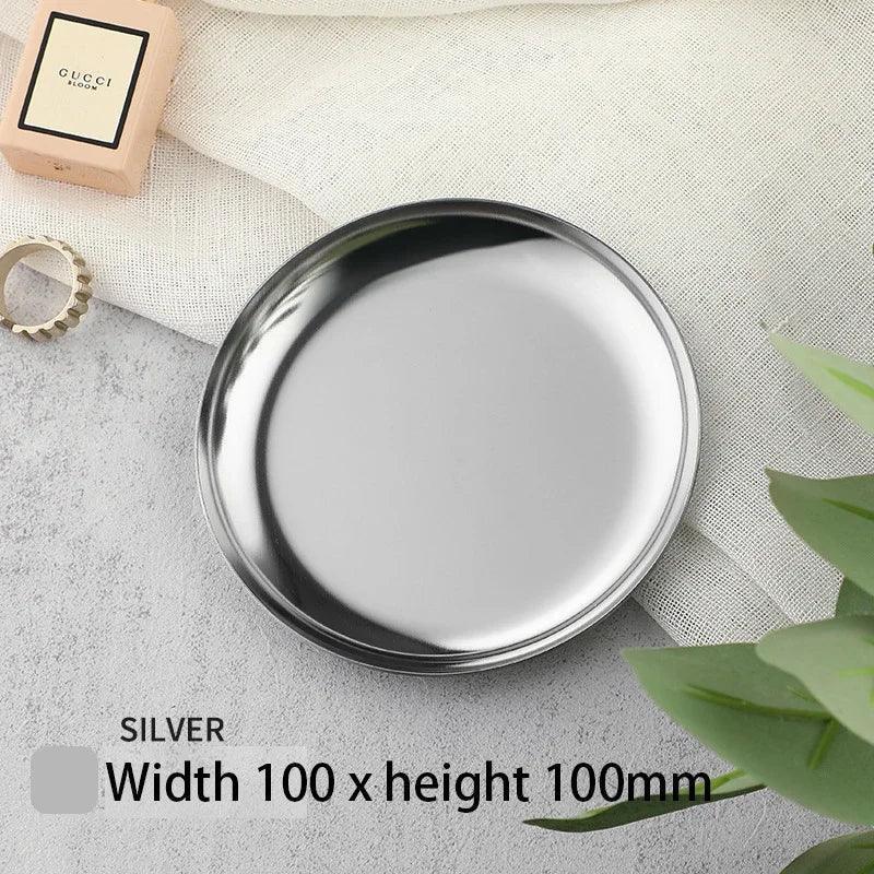 EMESA HOME Gold & Silver Stainless Steel Water Drop-Shaped Cosmetics, Jewelry & Dining Tray – Multi-Functional Home Storage Container - EMESA HOME™