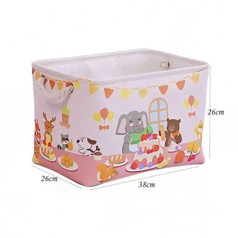 EMESA HOME Cotton Linen Folding Storage Basket – Organizer for Toys, Clothes, Sundries – Cabinet Bag, Collapsible Laundry Hamper for Home Use - EMESA HOME™