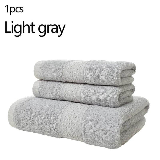 EMESA HOME-High Quality Pure Cotton Thick Adult Towels - Soft and Absorbent Towels for Home Use, Daily Face Towels Light gray