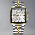 EMESA HOME Luxury Square Sport Man Wristwatch Waterproof Luminous Chronograph Quartz Men's Watches Stainless Steel - EMESA HOME™