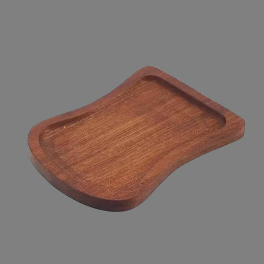 EMESA HOME Walnut Wooden Tray – Japanese Style Rectangular Solid Wood Plate for Cake, Bread, Coffee, Tea, Dinner, and Snacks Toast 19X14 cm