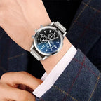EMESA HOME Men’s Stainless Steel Band Quartz Business Watch