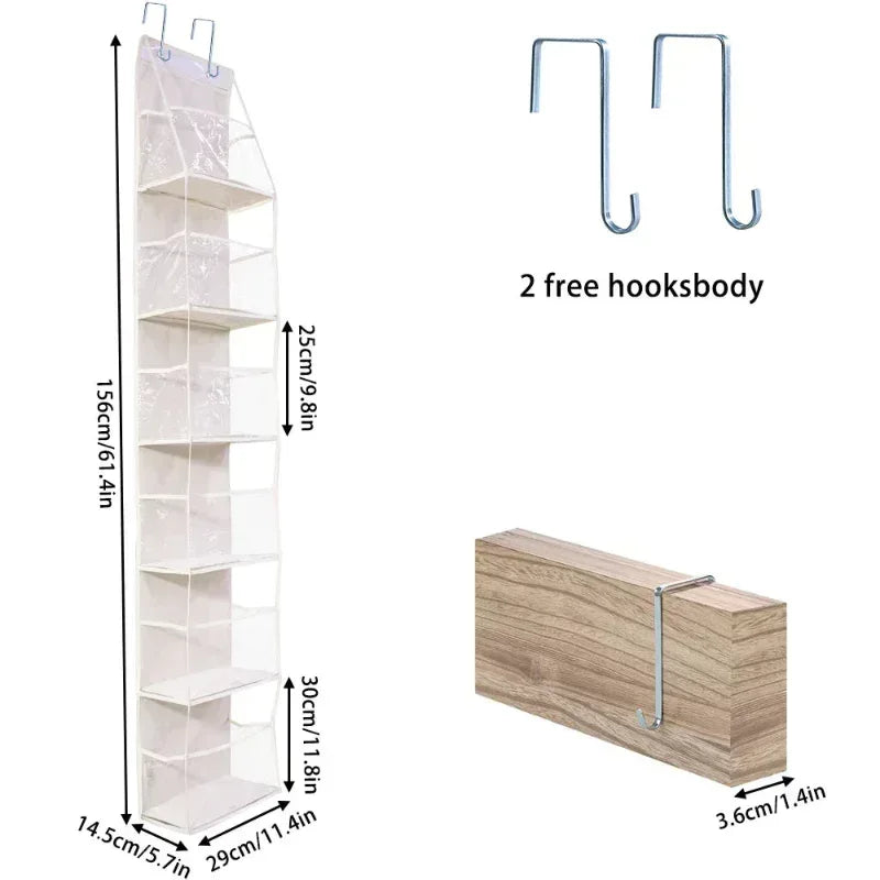 EMESA HOME Over-the-Door Hanging Organizer – 4/6 Layer Storage for Cosmetics, Nursery, Bathroom, Closet, Bedroom & Dorm - EMESA HOME™