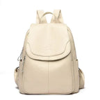 EMESA HOME Vintage PU Leather Backpack for Women – Large Capacity Travel, School, and Daily Use Bag - EMESA HOME™