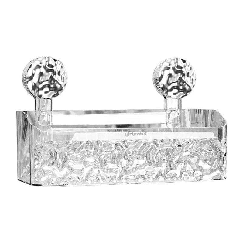 EMESA HOME Wall-Mounted Water Ripple Bathroom Storage Rack, No-Drill Suction Cup Basket - EMESA HOME™