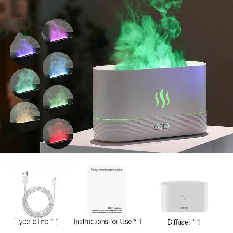 EMESA HOME Aroma Diffuser & Ultrasonic Cool Mist Humidifier with LED Flame Lamp for Essential Oils - EMESA HOME™