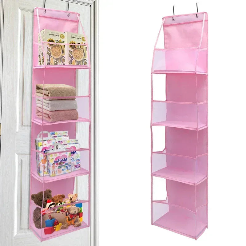 EMESA HOME Over-the-Door Hanging Organizer – 4/6 Layer Storage for Cosmetics, Nursery, Bathroom, Closet, Bedroom & Dorm - EMESA HOME™