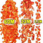 EMESA HOME Artificial Maple Leaf Garland Hanging Vine for Autumn Decor