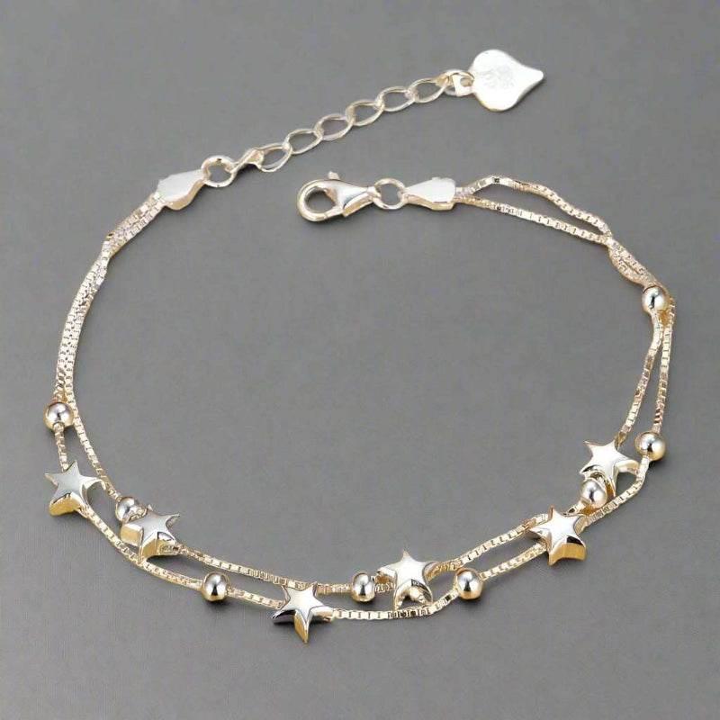 EMESA HOME 925 Sterling Silver Chain Solid Bracelet for Women& Men's Charm Party Gift Wedding Fashion Jewelry - EMESA HOME™