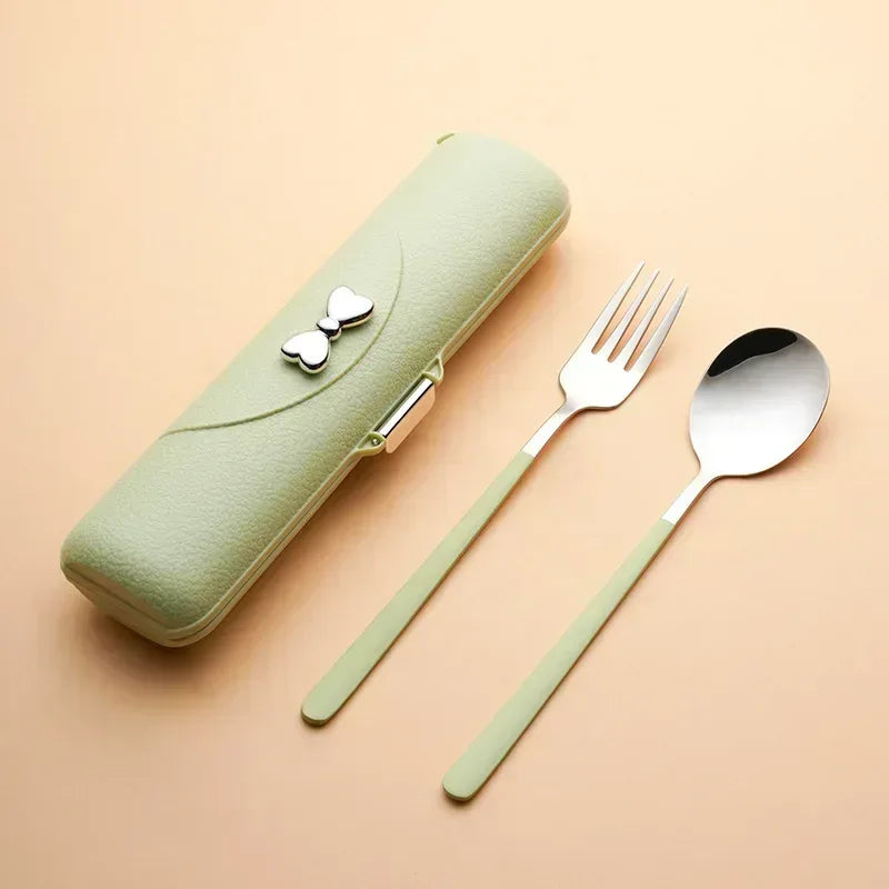 EMESA HOME Portable Stainless Steel Cutlery Set – 304 Camping Chopsticks Fork Spoon Outdoor Picnic Dinner Set - EMESA HOME™