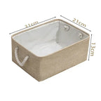 EMESA HOME Cotton Linen Folding Storage Basket – Organizer for Toys, Clothes, Sundries – Cabinet Bag, Collapsible Laundry Hamper for Home Use - EMESA HOME™