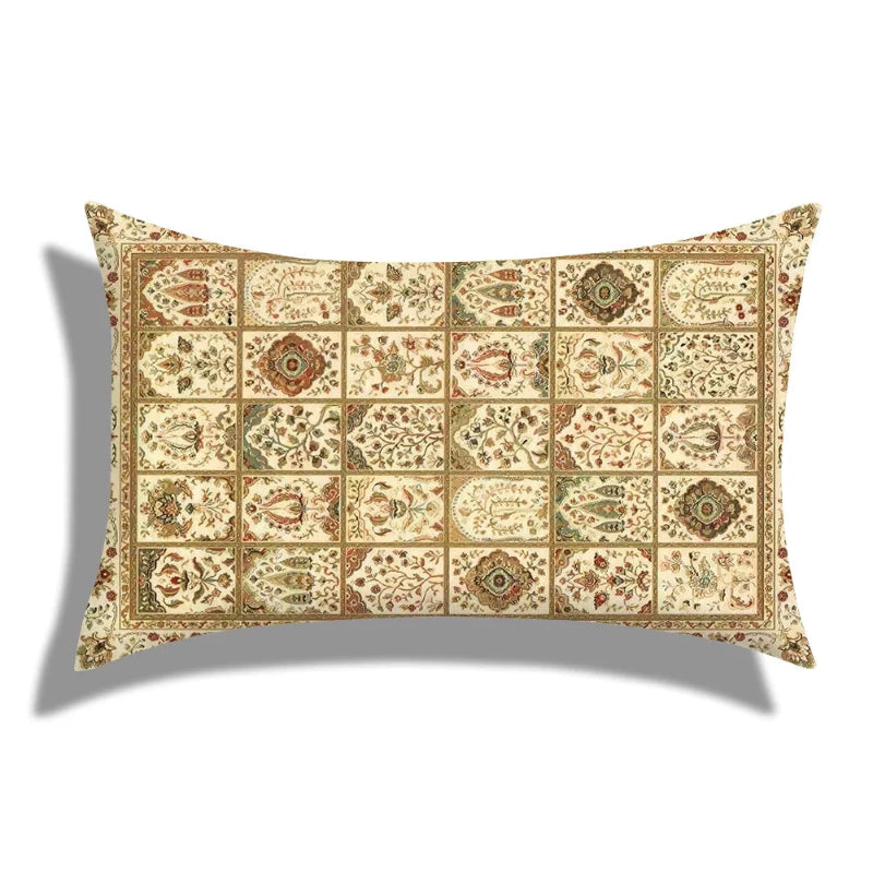 EMESA HOME Moroccan Geometric Short Plush Rectangular Cushion Cover