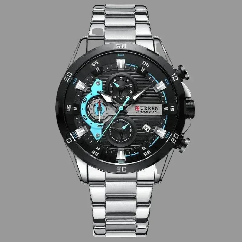 EMESA HOME Men's Stainless Steel Chronograph Watch – Luminous Dial, Fashion Casual Wristwatch - EMESA HOME™