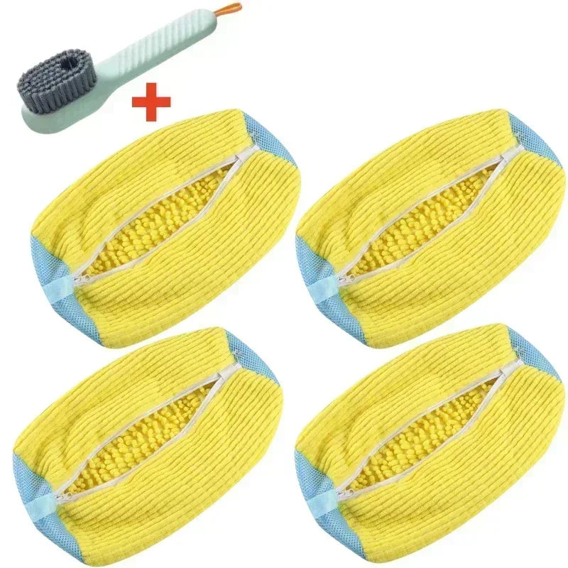 EMESA HOME Shoe Washing Machine Bag & Cleaning Brush Set – Durable Laundry Shoe Protector with Soft Bristle Brush - EMESA HOME™