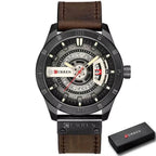 EMESA HOME Luxury Watch Brand - CURREN Men Military Sports Watches, Men's Quartz Date Clock, Casual Leather Wrist Watch - EMESA HOME™