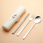 EMESA HOME Portable Stainless Steel Cutlery Set – 304 Camping Chopsticks Fork Spoon Outdoor Picnic Dinner Set - EMESA HOME™