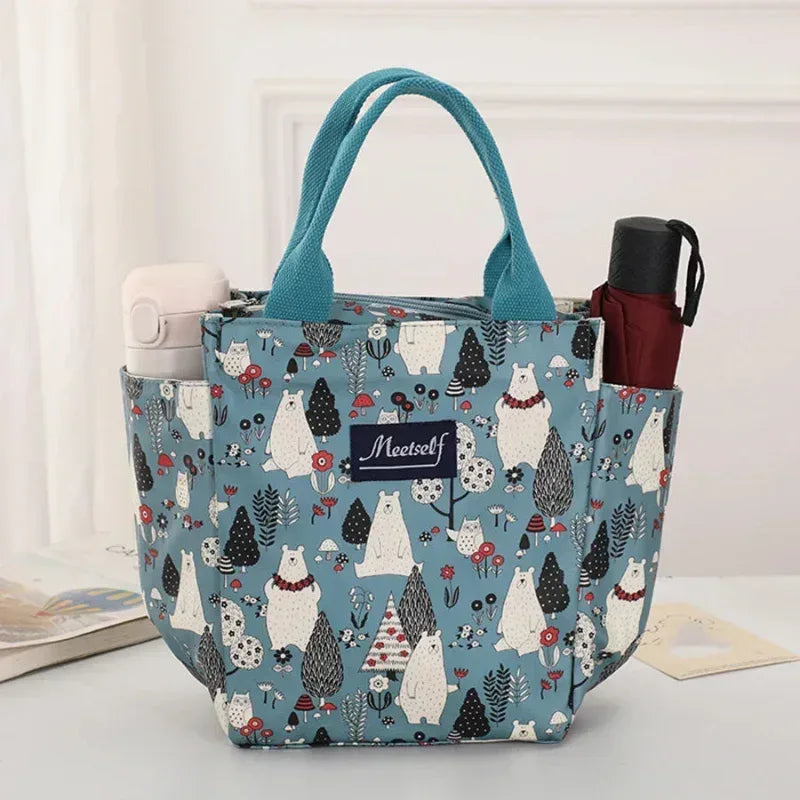 EMESA HOME Thermal Lunch Bag – Fashionable Bento Handbag for Office, Travel & Moms On-the-Go - EMESA HOME™