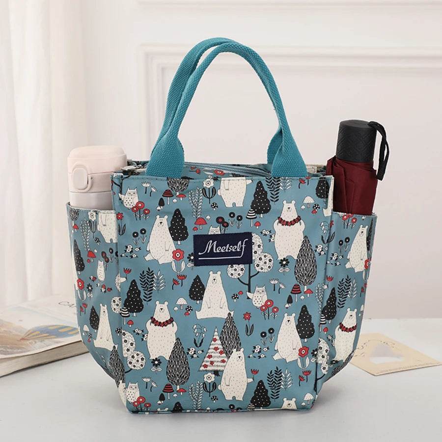 EMESA HOME Thermal Lunch Bag – Fashionable Bento Handbag for Office, Travel & Moms On-the-Go - Emesa Home