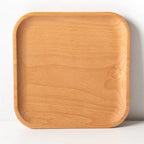 EMESA HOME Beech Wood Serving Plate – Oval & Rectangular Wooden Tray for Fruit, Desserts, Candy & Home Tableware