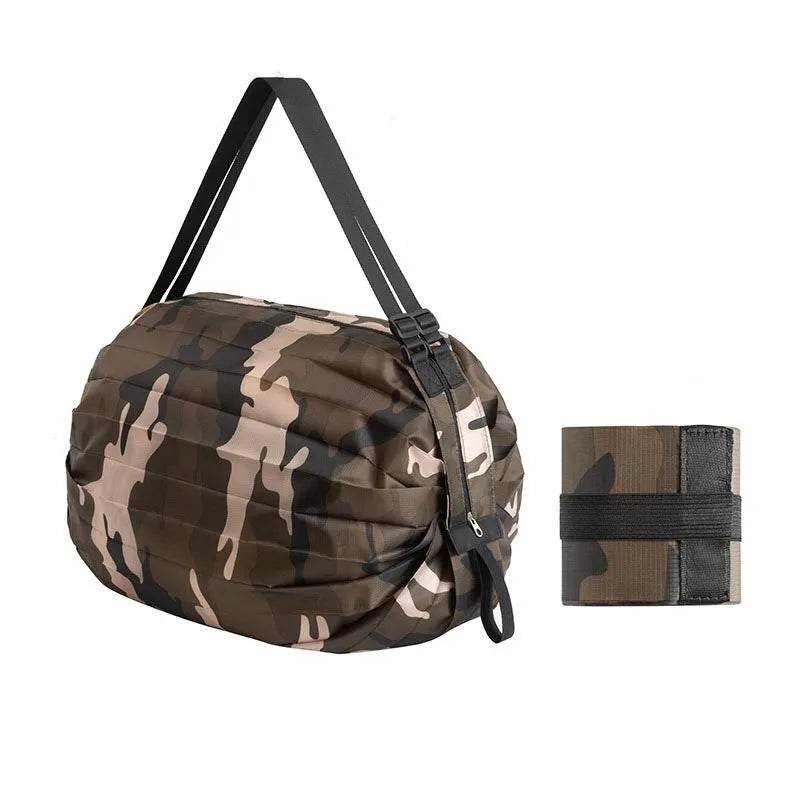EMESA HOME Foldable Shopping Bag Waterproof Large Capacity Handbag Eco-friendly Portable Oversized Storage Bag for Travel Camouflage