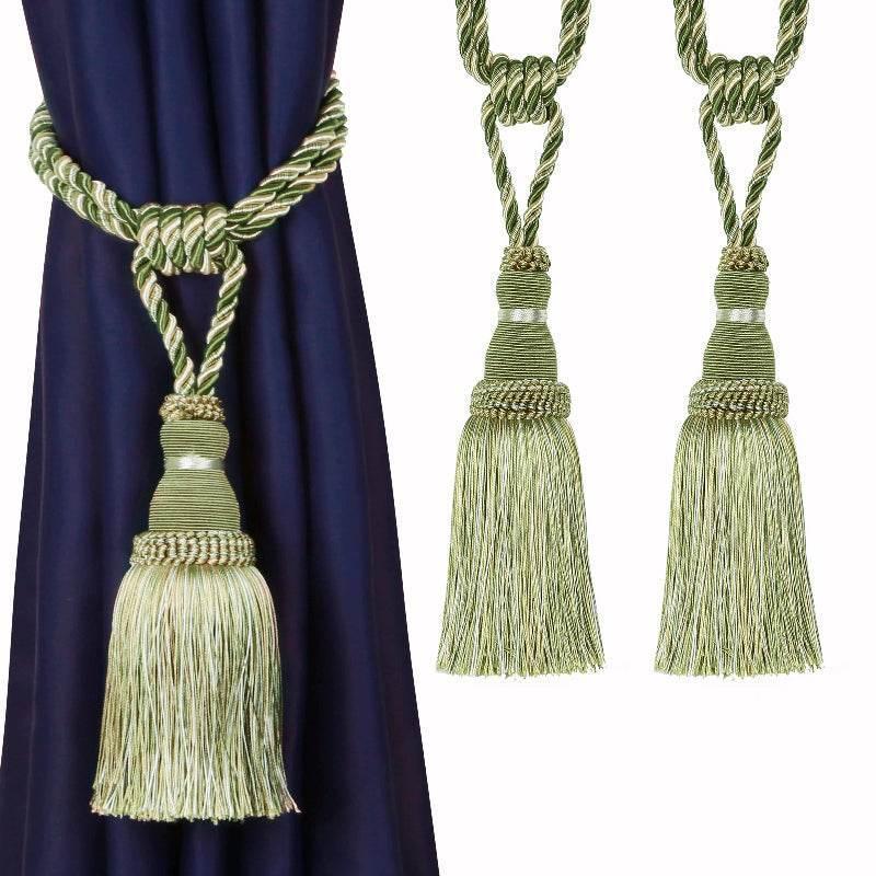 EMESA HOME Handmade Curtain Tiebacks Elegant Rope Tassel Holdbacks for Drapes and Room Décor Accessories - EMESA HOME™