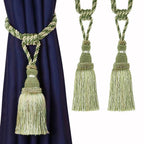 EMESA HOME Handmade Curtain Tiebacks Elegant Rope Tassel Holdbacks for Drapes and Room Décor Accessories - EMESA HOME™