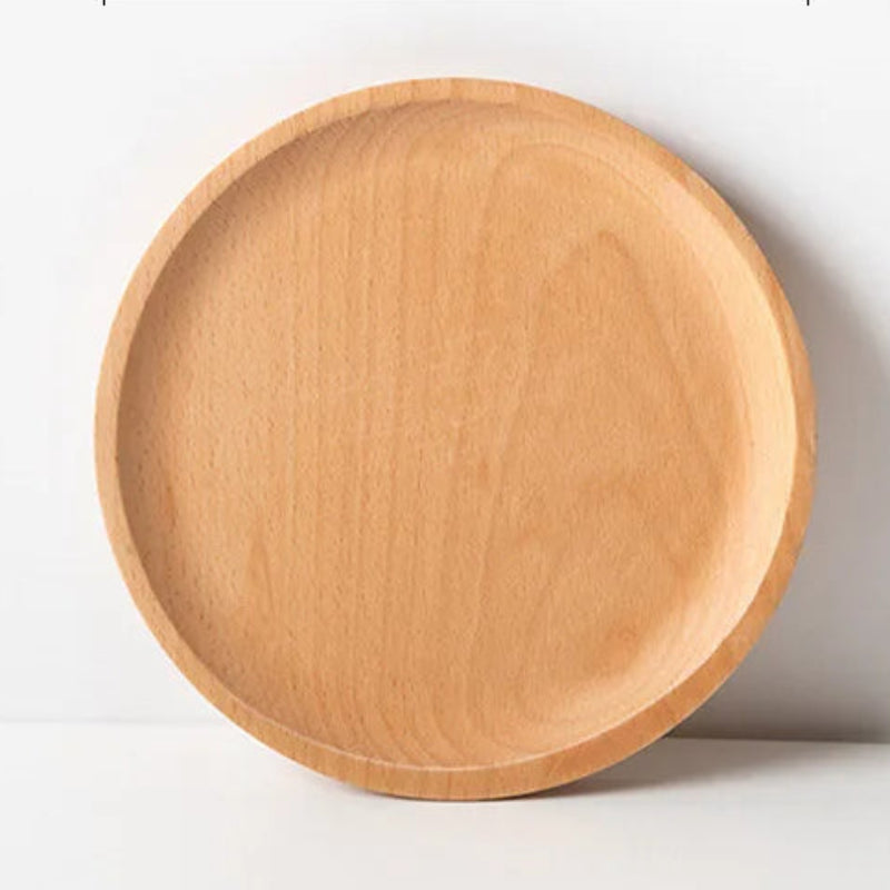EMESA HOME Beech Wood Serving Plate – Oval & Rectangular Wooden Tray for Fruit, Desserts, Candy & Home Tableware