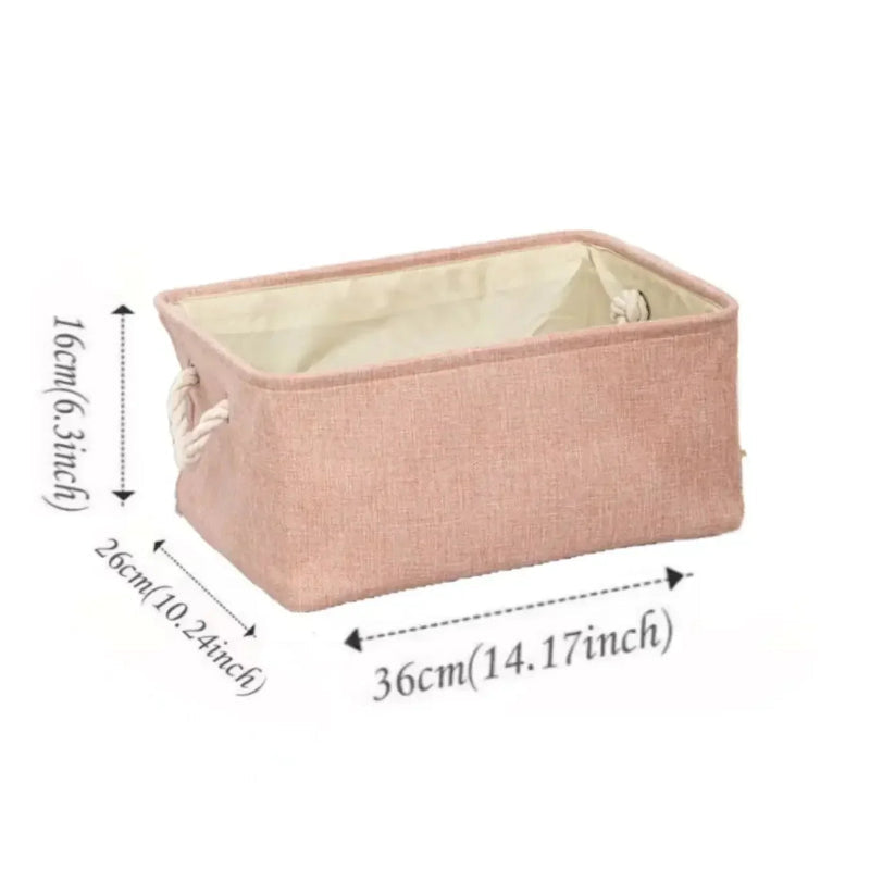 EMESA HOME Foldable Fabric Storage Box – Multi-Functional Splicing Basket with Handle for Toys, Clothes, Underwear & Socks Organizer M 4