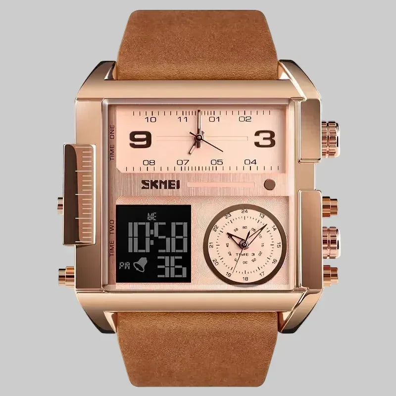 EMESA HOME Men Sports Watch – Quartz Movement 3 Time Military Style Digital Wristwatch - EMESA HOME™