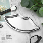 EMESA HOME Gold & Silver Stainless Steel Water Drop-Shaped Cosmetics, Jewelry & Dining Tray – Multi-Functional Home Storage Container - EMESA HOME™