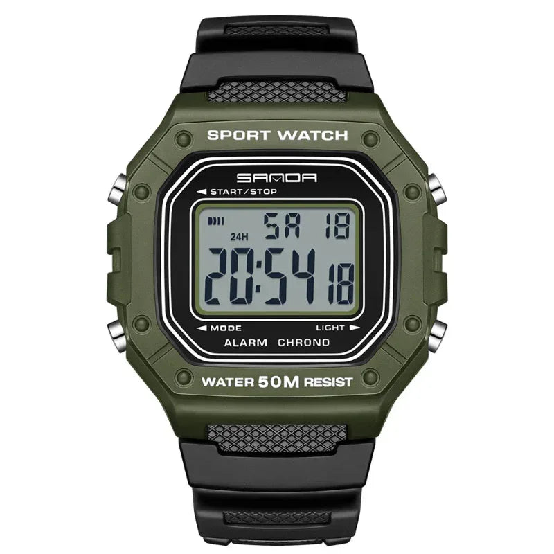 EMESA HOME Men's Military Sport Watch, Big Dial LED Digital Waterproof Wristwatch with Stopwatch Function - EMESA HOME™