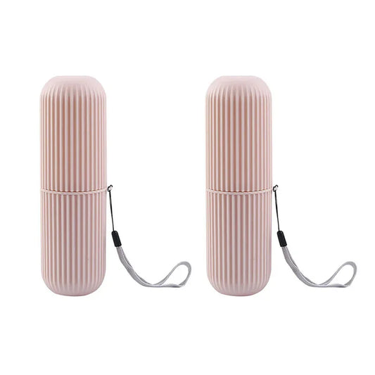 EMESA HOME Portable Toothbrush & Toothpaste Holder – Travel Toiletries Storage Case for Camping, Bathroom, and Daily Use