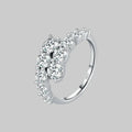 EMESA HOME Luxury 925 Sterling Silver CZ Eternity Band Ring for Women Engagement Wedding - EMESA HOME™