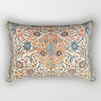 Decorative pillow with floral pattern on a plain background
