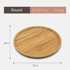 EMESA HOME Simple Japanese Bamboo Tea Tray Kitchen Storage Serving Trays Home Hotel Platter Plate for Dessert Breakfast Coffee Food Tray - EMESA HOME™
