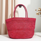 EMESA HOME 2026 Women’s Raffia Woven Tote Bag – Large Capacity Summer Shoulder Bag for Beach, Travel & Vacation