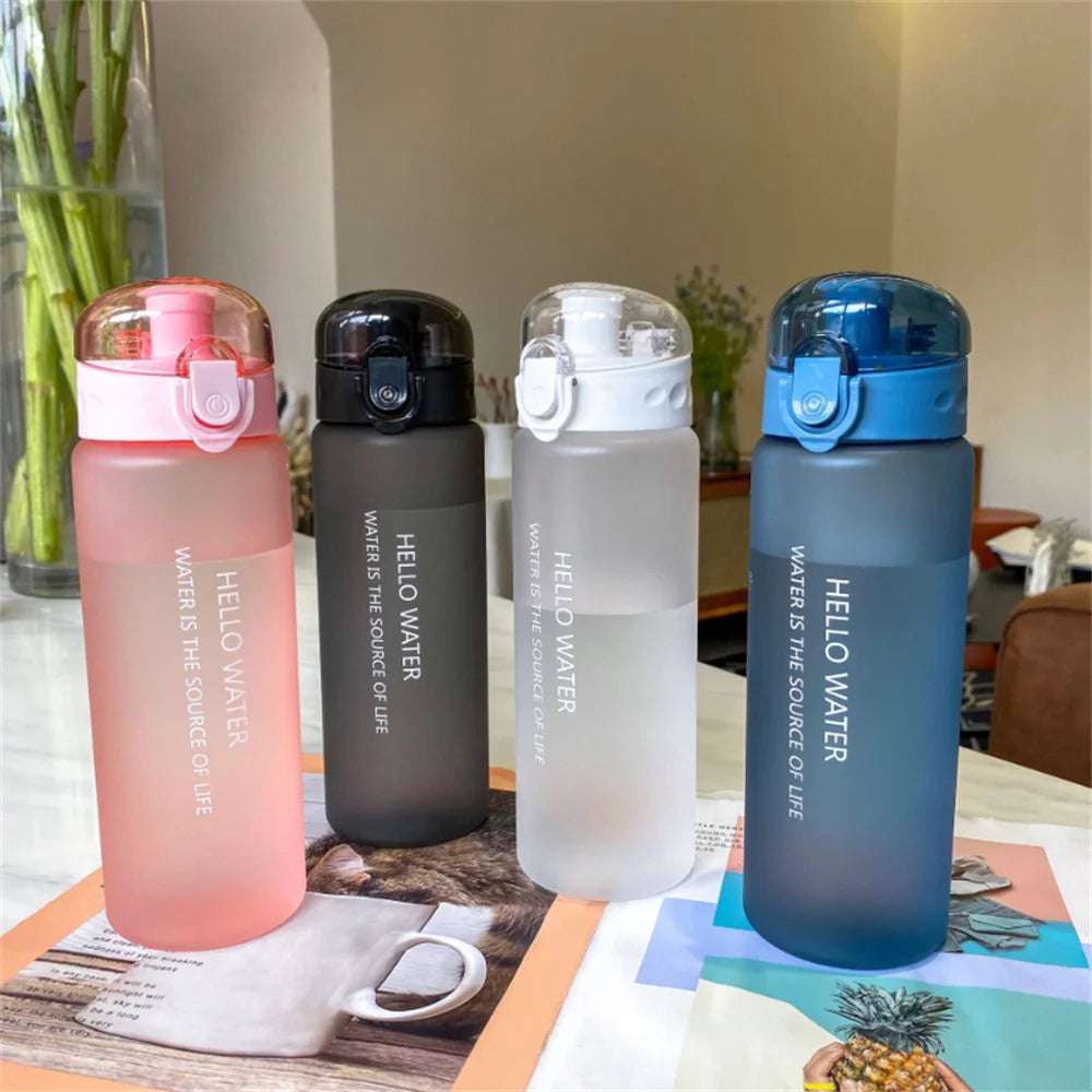 EMESA HOME 780ML Water Bottle with Bounce Cover, Leak Proof Sports Drinkware, Portable Reusable Bottle Fitness Gift with Strap