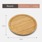 EMESA HOME Simple Japanese Bamboo Tea Tray Kitchen Storage Serving Trays Home Hotel Platter Plate for Dessert Breakfast Coffee Food Tray - EMESA HOME™