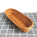 EMESA HOME-Oval Curved Rattan Wicker Woven Serving Baskets - Bread, Fruit, Vegetables, Restaurant Tabletop Display - EMESA HOME™