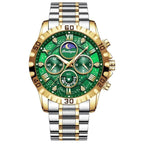 EMESA HOME Luxury Men’s Quartz Watch – Waterproof Stainless Steel Chronograph Sports Wristwatch with Luminous Display - EMESA HOME™